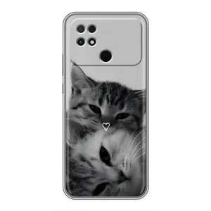 Чехол с рисунком кот на Xiaomi POCO C40 (Пара котов)