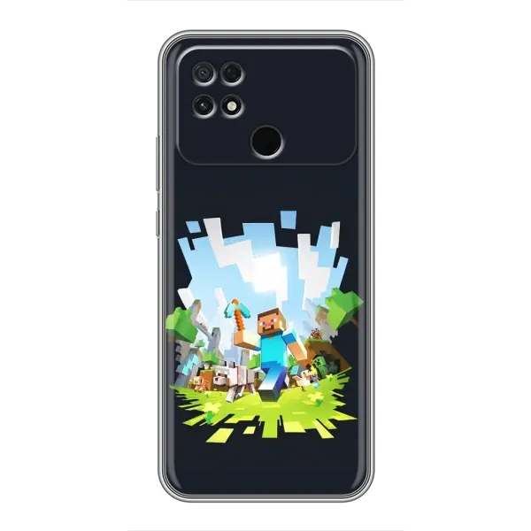 Чехол с принтом «персонажи Minecraft» для Xiaomi POCO C40