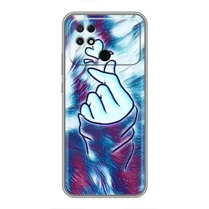 Чехол с принтом для Xiaomi POCO C40 (AlphaPrint - Знак сердечка) (Радужное сердце)