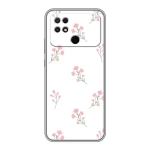 Чохол з розовим принтом для Xiaomi POCO C40 (Рожеві квіти)