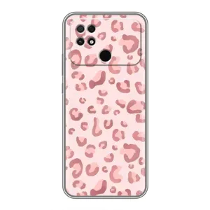 Чохол з розовим принтом для Xiaomi POCO C40 (Рожевий леопард)