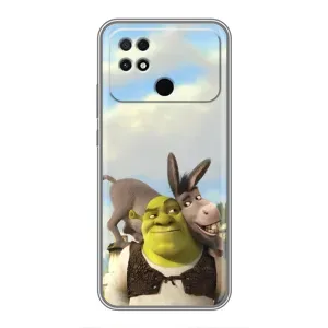 Чехол с мультфильмом Шрек на Xiaomi POCO C40 (Шрек и Осел)