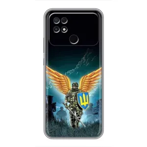 Чехлы с картинкой ЗСУ для Xiaomi POCO C40 (AlphaPrint) (Солдат ЗСУ)
