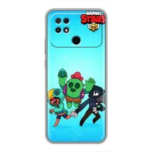 Чехлы Brawl Stars для Xiaomi POCO C40 (AlphaPrint) (Трио героев)
