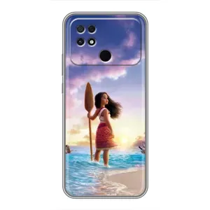 Чохол з мультфільмом Ваяна Xiaomi POCO C40 (Моана з веслом)