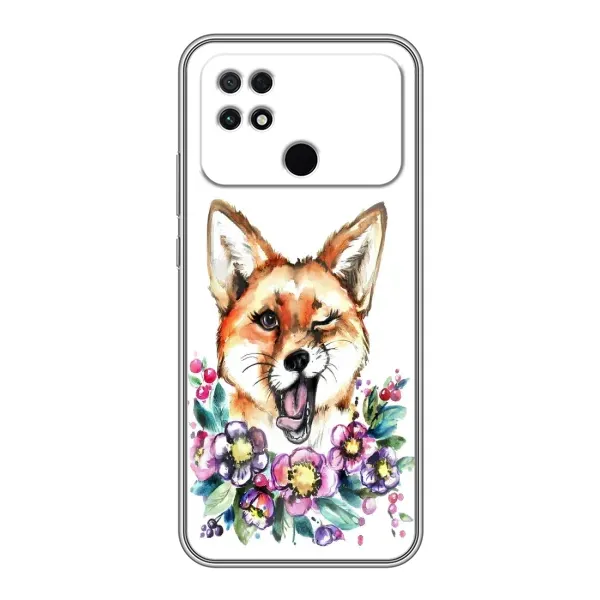 Чехол с принтом «Веселая лисичка» для Xiaomi POCO C40