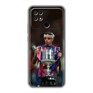 Чохол з футболістом Ламін Ямаль Xiaomi POCO C40 (Ямаль з кубком)