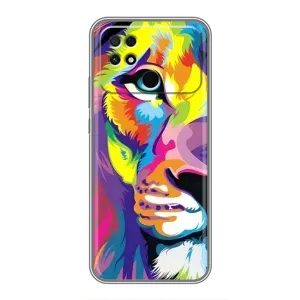 Чехол со Львом для Xiaomi POCO C40 (VPrint) (Яркий Лев)