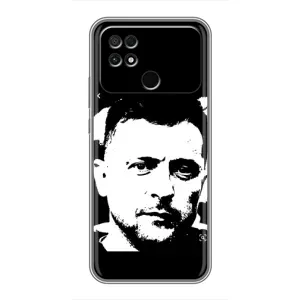Чехол для Xiaomi POCO C40 (AlphaPrint - с принтом Зеленского) (Зеленский АРТ)