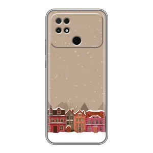 Новогодние, Праздничные Чехлы для Xiaomi POCO C40 - 2024 год (Зимний город)