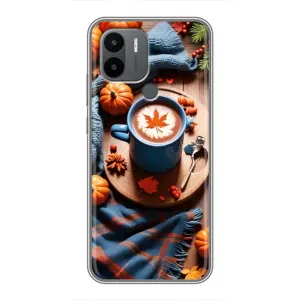 Чохол з унікальним дизайном 'Осінь з кавою' для Xiaomi Poco C50 (Кава і гарбузики)