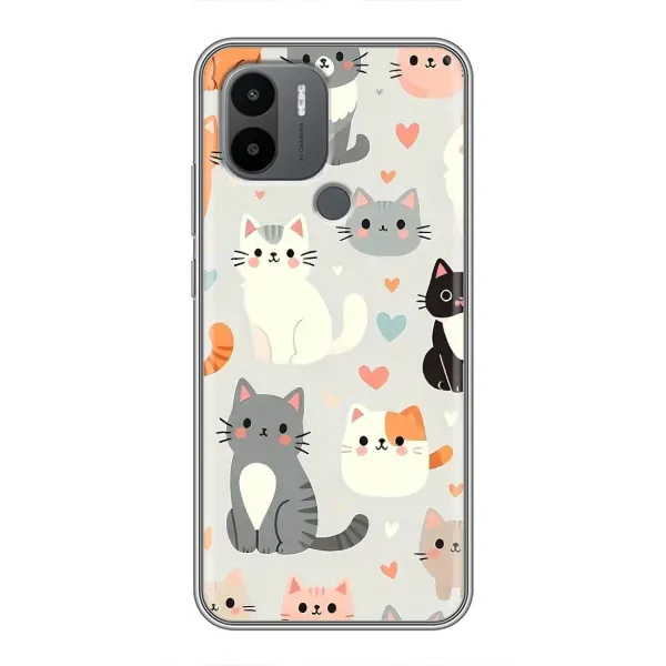 Чохол з принтом «Колаж котів» для Xiaomi Poco C50