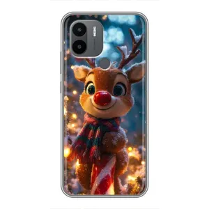 Яскравий чохол для Xiaomi Poco C50 з Зимові Оленята (Олень з шарфом)