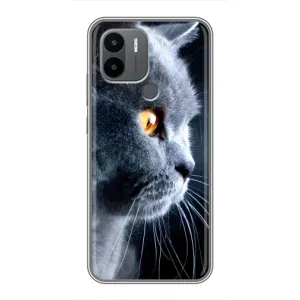 Чохли з Котиками для Xiaomi Poco C50 (VPrint) (Сірий Кіт)