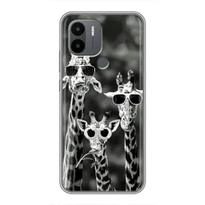 Силіконовий чохол з КАРТИНКАМИ літо для Xiaomi Poco C50 (AlphaPrint) (Жирафи в окулярах)