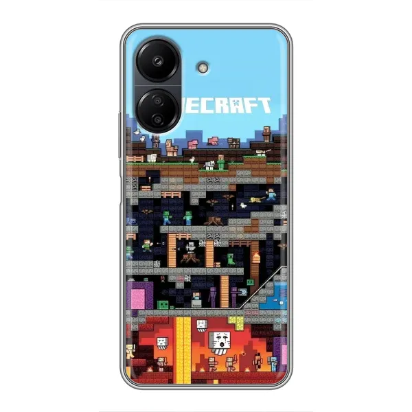 Чехол с принтом «фон Minecraft» для Xiaomi POCO C65