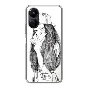 Чехол с печатью для Xiaomi POCO C65 - (Мода) (AlphaPrint) (Фото девочки)