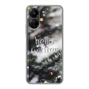 Новогодние, Праздничные Чехлы для Xiaomi POCO C65 - 2024 год (Hello winter)