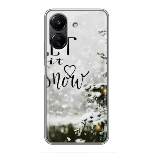 Новогодние, Праздничные Чехлы для Xiaomi POCO C65 - 2024 год (Let it snow)