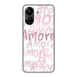 Чохол з розовим принтом для Xiaomi POCO C65 (Аморе любов)