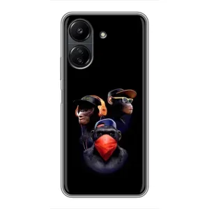Чехол с Обезьянами Xiaomi POCO C65 - (AlphaPrint) (Три обезьяны)