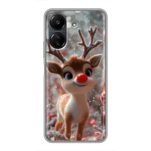 Яскравий чохол для Xiaomi POCO C65 з Зимові Оленята