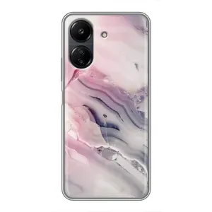 Мраморный чехол на Xiaomi POCO C65 (VPrint) (Пурпурный Мрамор)