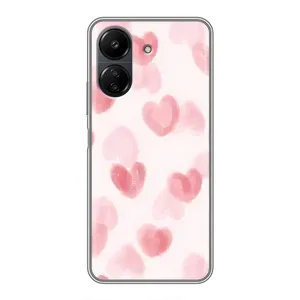 Чохол з розовим принтом для Xiaomi POCO C65 (Рожеві сердечки)