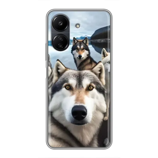 Чехол с принтом «Селфи ХАски» для Xiaomi POCO C65