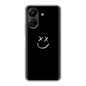Чехол для ПОКО С65 - (AlphaPrint) с печатью (ТОП продаж) (Смайл)