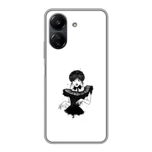 Чехлы Венсдей на Xiaomi POCO C65 Уэнсдей (AlphaPrint) (танец Уэнздей)