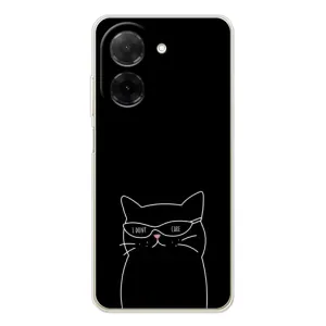 Чохол з малюнком кіт на Xiaomi Poco C71 (Байдужий кіт)