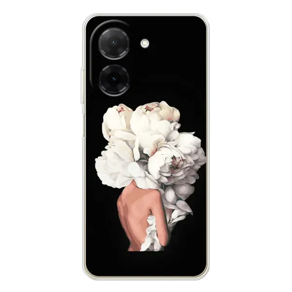 Чехол с принтом «Белые цветы» для Xiaomi Poco C71
