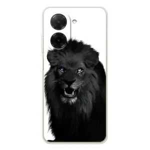 Чехлы с картинками животных Xiaomi Poco C71 (Черный ЛЕВ)