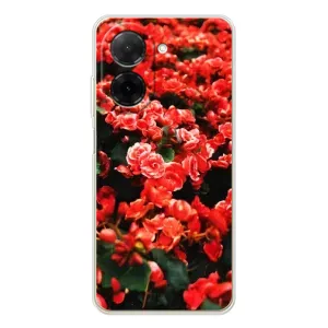 Чохли з квітами для Xiaomi Poco C71 (VPrint) (Квіти червоні)