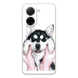 Чехлы с собаками для Xiaomi Poco C71 (VPrint) (Довольный Хаски)