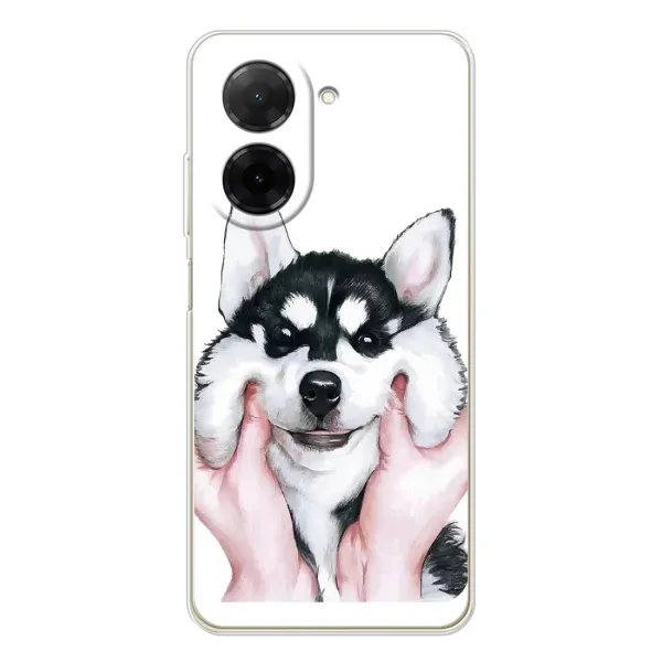 Чехол с принтом «Довольный Хаски» для Xiaomi Poco C71 Чехол с принтом «Довольный Хаски» для Xiaomi Poco C71