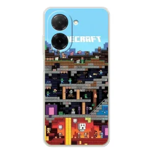 Чехол Майнкрафт на Xiaomi Poco C71 (AlphaPrint) Minecraft (фон Minecraft)