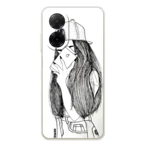 Чехол с печатью для Xiaomi Poco C71 - (Мода) (AlphaPrint) (Фото девочки)