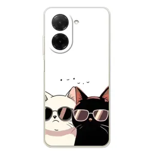 Чохол з малюнком кіт на Xiaomi Poco C71 (Коти в окулярах)