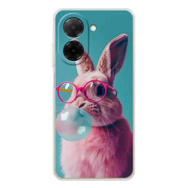 Чохол з принтом «Кролик в окулярах» для Xiaomi Poco C71