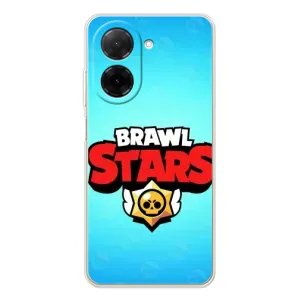 Чехлы Brawl Stars для Xiaomi Poco C71 (AlphaPrint) (Лого Бравл Старс)