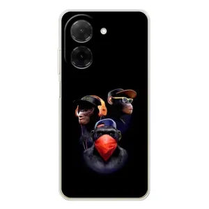 Чехол с Обезьянами Xiaomi Poco C71 - (AlphaPrint) (Три обезьяны)