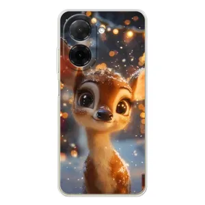Чохол з принтом «Оленятко серед гірлянд» для Xiaomi Poco C71