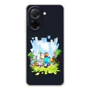 Чехол Майнкрафт на Xiaomi Poco C71 (AlphaPrint) Minecraft (персонажи Minecraft)
