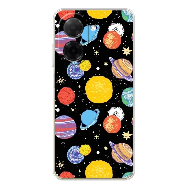 Чехол с принтом «Рисованные планеты» для Xiaomi Poco C71 Чехол с принтом «Рисованные планеты» для Xiaomi Poco C71