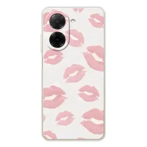 Чехол с розовым рисунком для Xiaomi Poco C71 (Розовые губы)