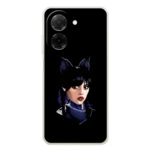Чехлы Венсдей на Xiaomi Poco C71 Уэнсдей (AlphaPrint) (серьезная Уэнздей)