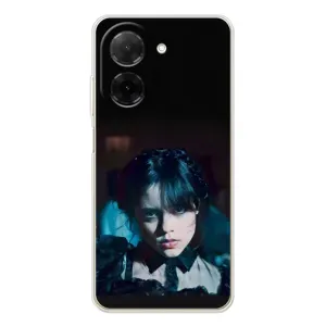 Чехлы Венсдей на Xiaomi Poco C71 Уэнсдей (AlphaPrint) (взгляд Уэнздей)