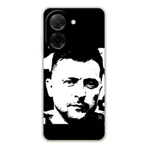 Чехол для Xiaomi Poco C71 (AlphaPrint - с принтом Зеленского) (Зеленский АРТ)